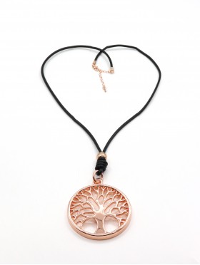 Rope Necklace W/ Tree Pendant